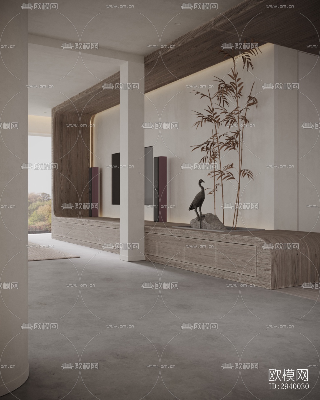 侘寂平层效果图下载（渲染图11）