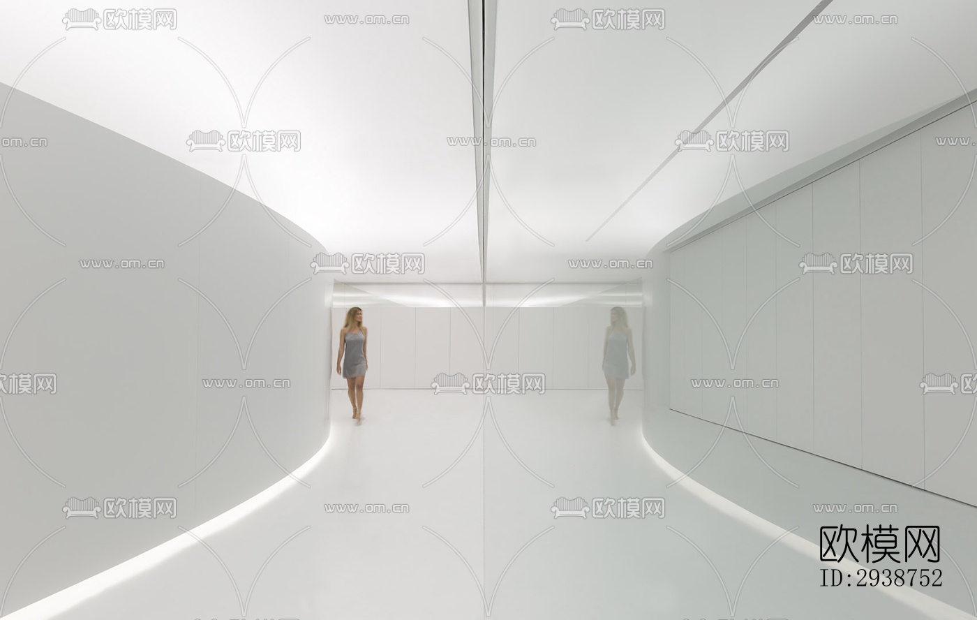 现代展览展厅效果图下载（渲染图4）