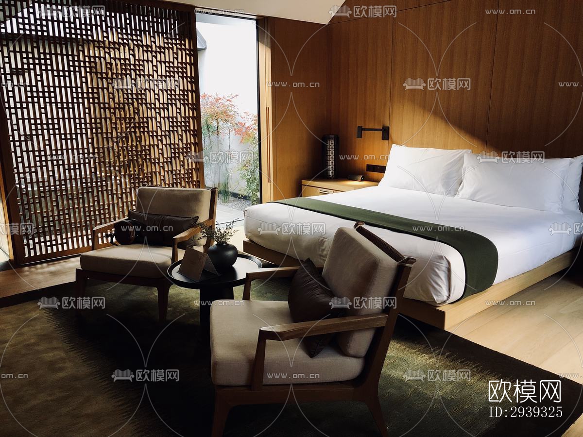 新中式酒店民宿效果图下载（渲染图11）