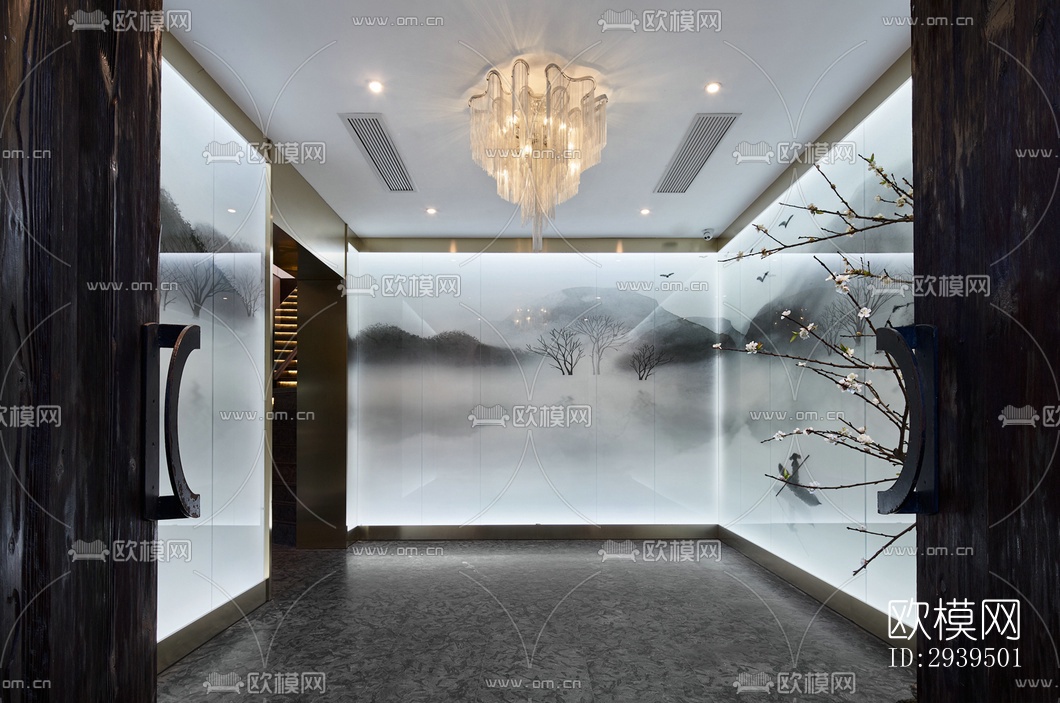 现代酒店民宿效果图下载（渲染图9）