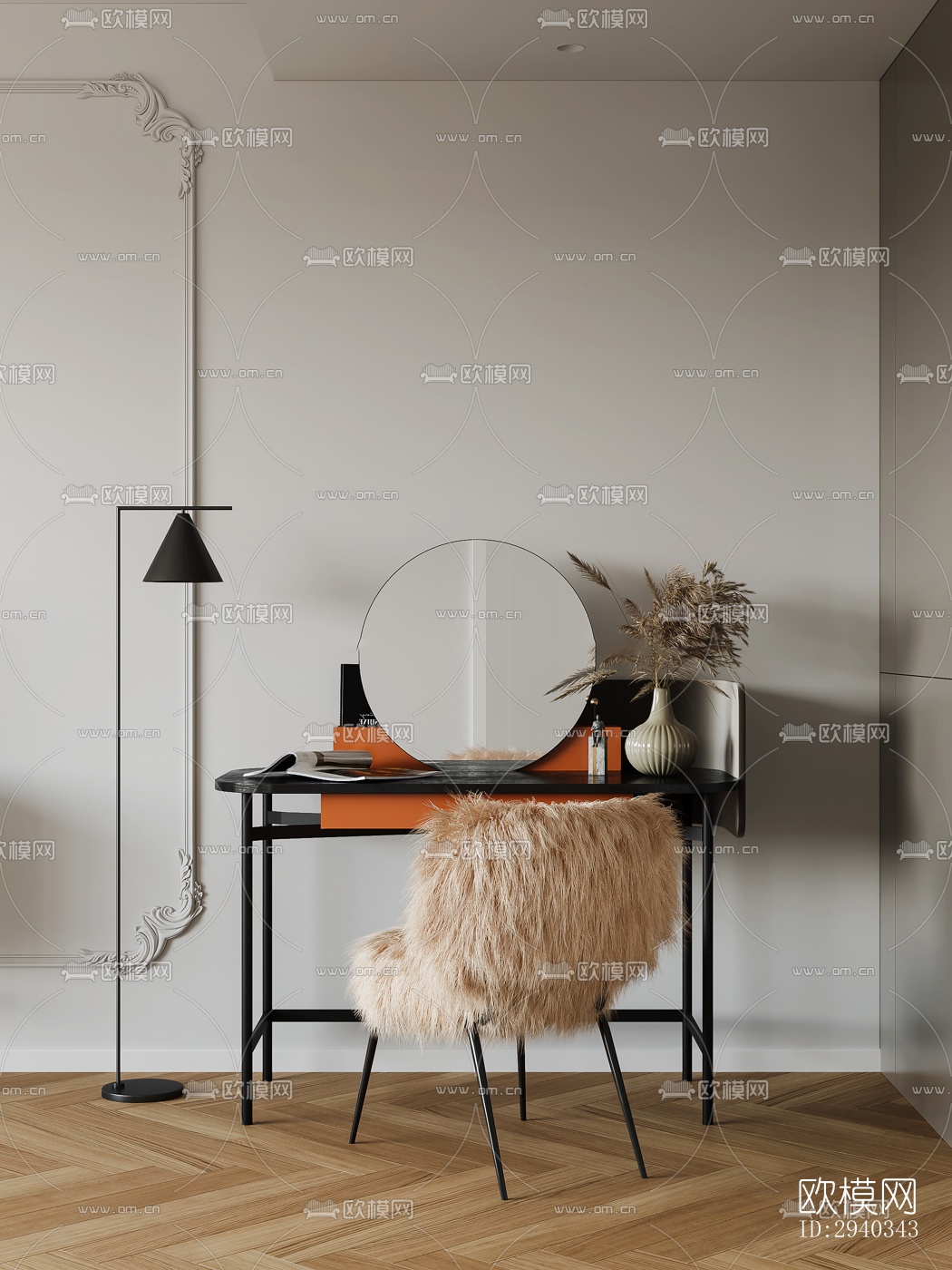 现代平层效果图下载（渲染图14）