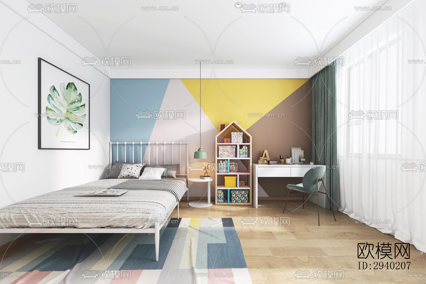 日式平层效果图下载（渲染图2）