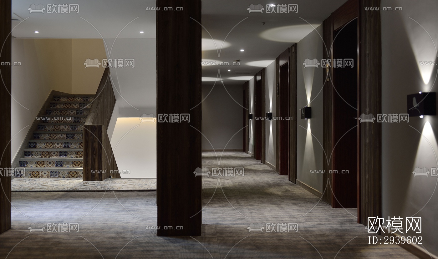 现代酒店民宿效果图下载（渲染图4）