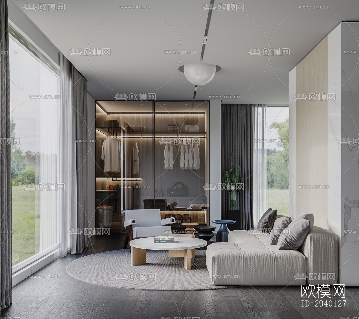 后现代平层效果图下载（渲染图13）