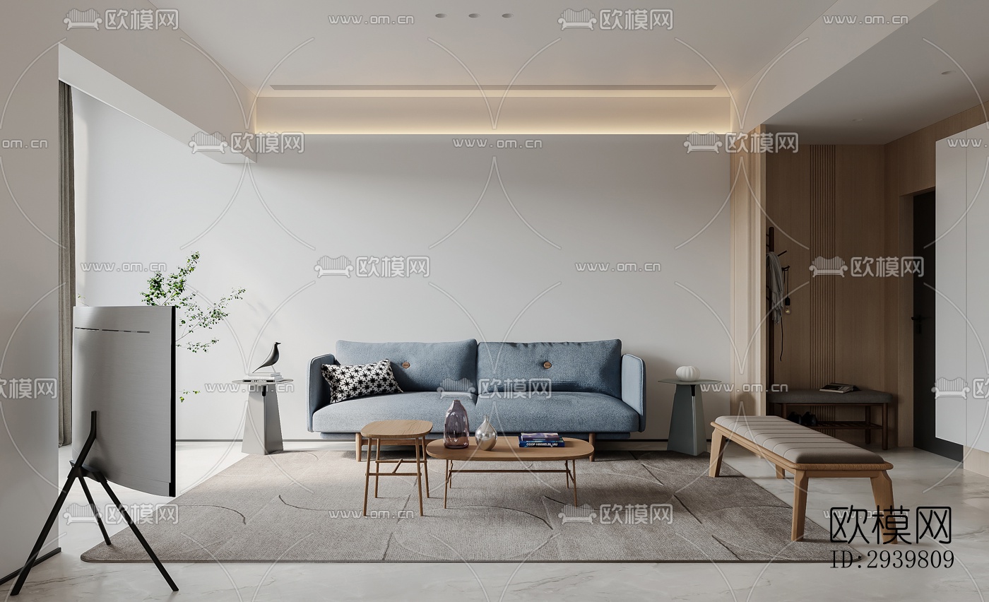 北欧公寓效果图下载（渲染图1）