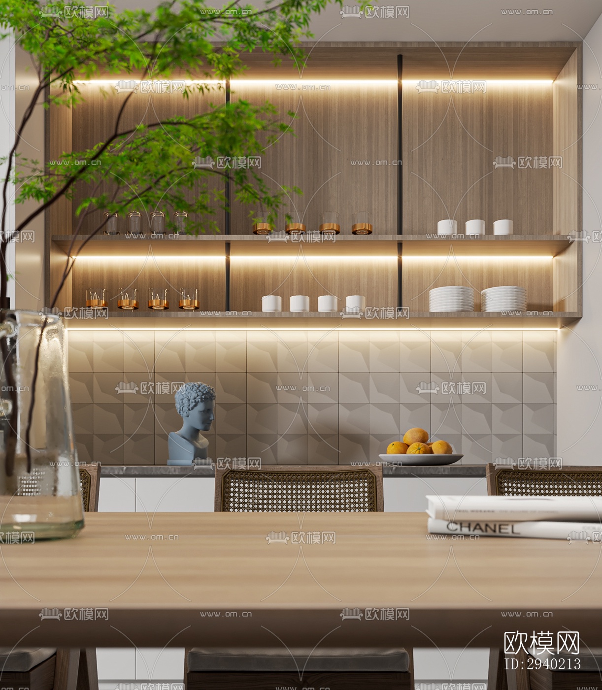 欧式平层效果图下载（渲染图9）