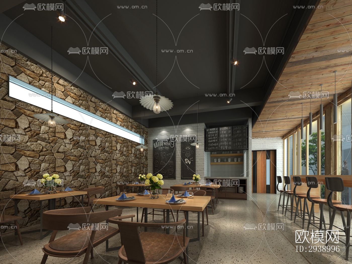 中式酒店民宿效果图下载（渲染图9）