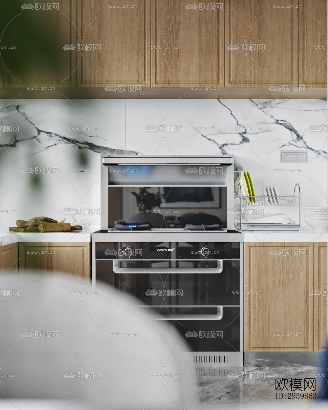 新中式别墅效果图下载（渲染图6）