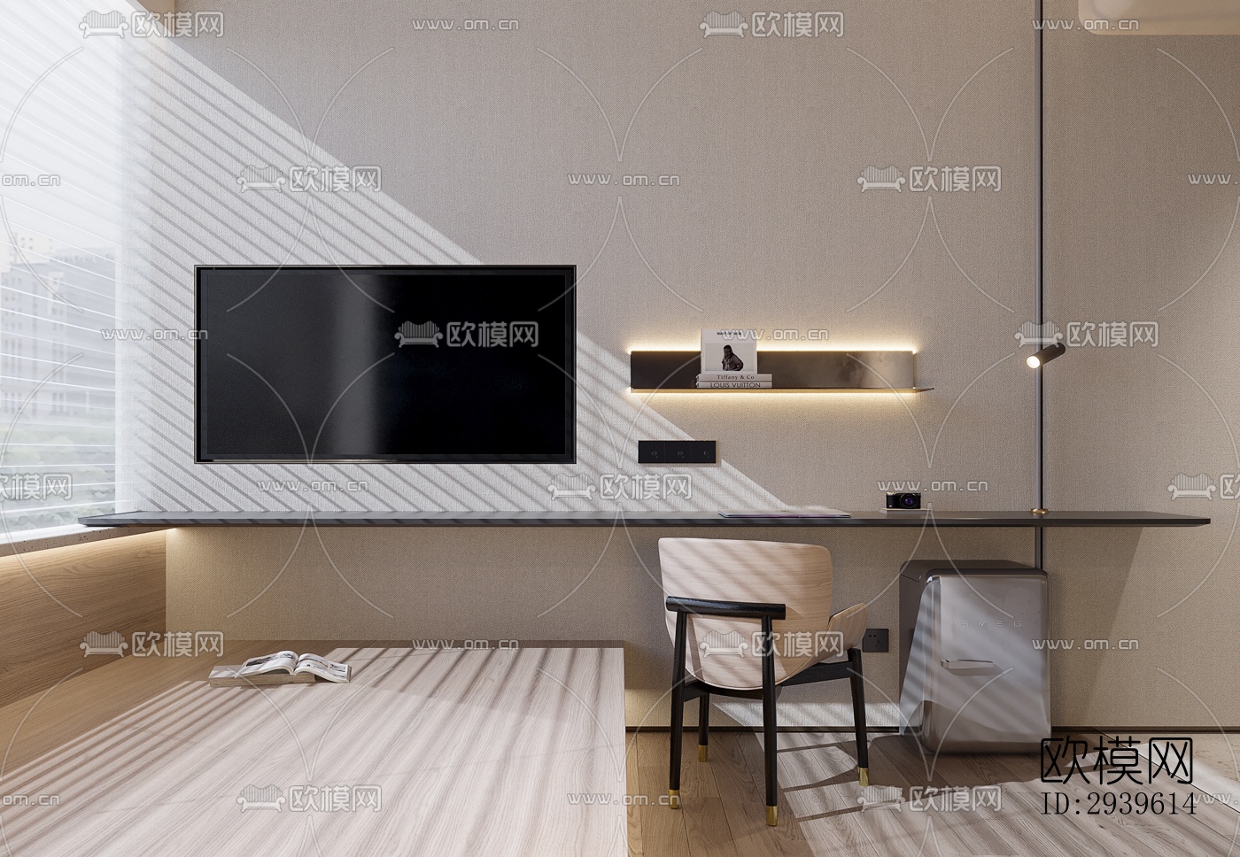 现代酒店民宿效果图下载（渲染图14）