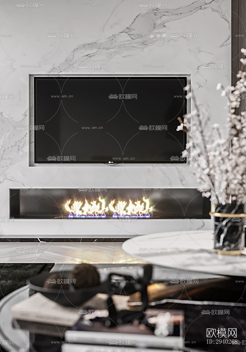 现代平层效果图下载（渲染图9）