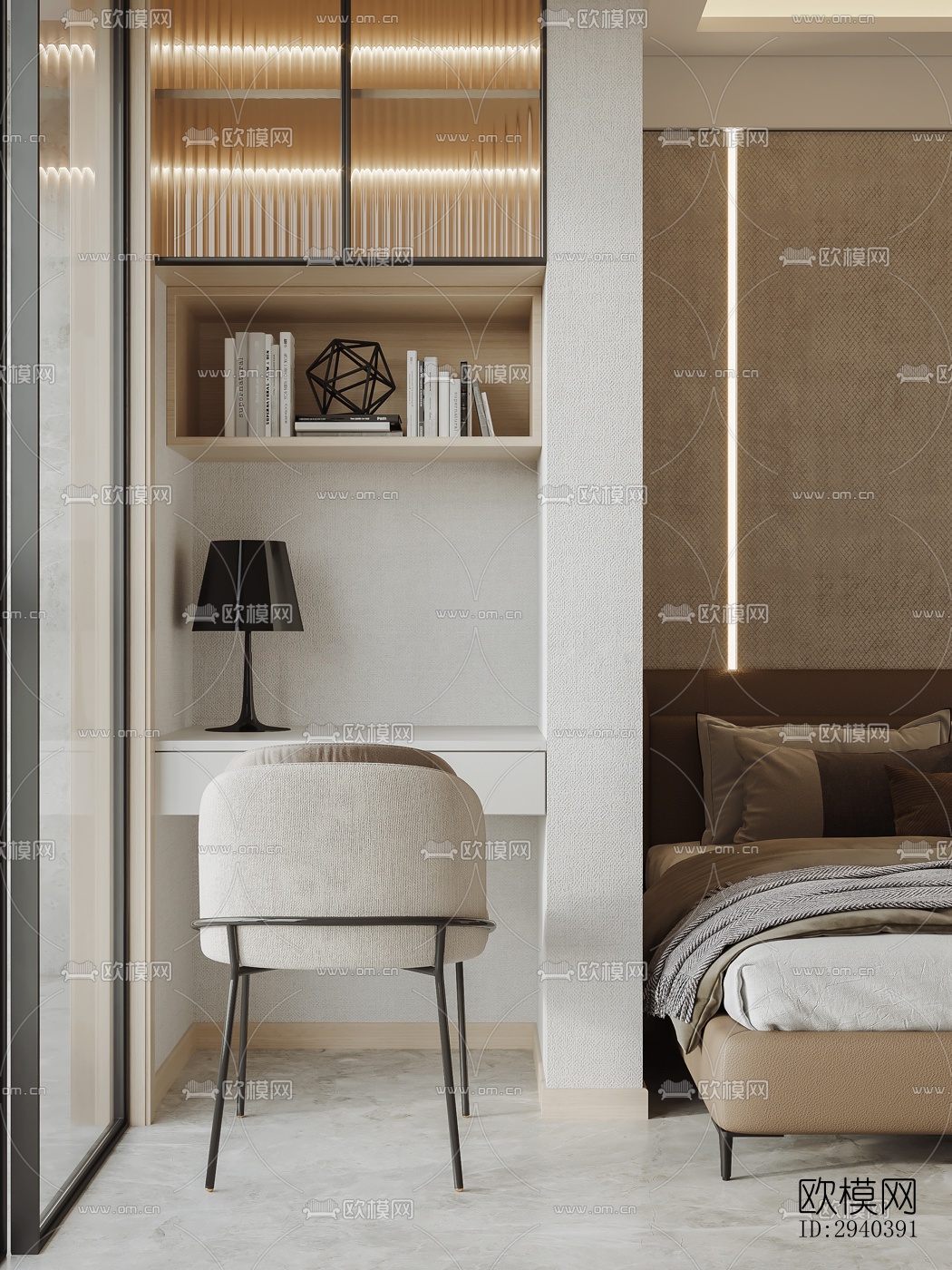 现代平层效果图下载（渲染图8）