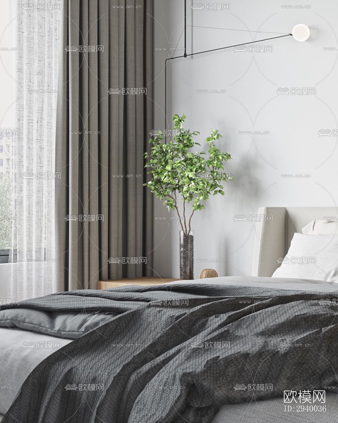 侘寂平层效果图下载（渲染图15）