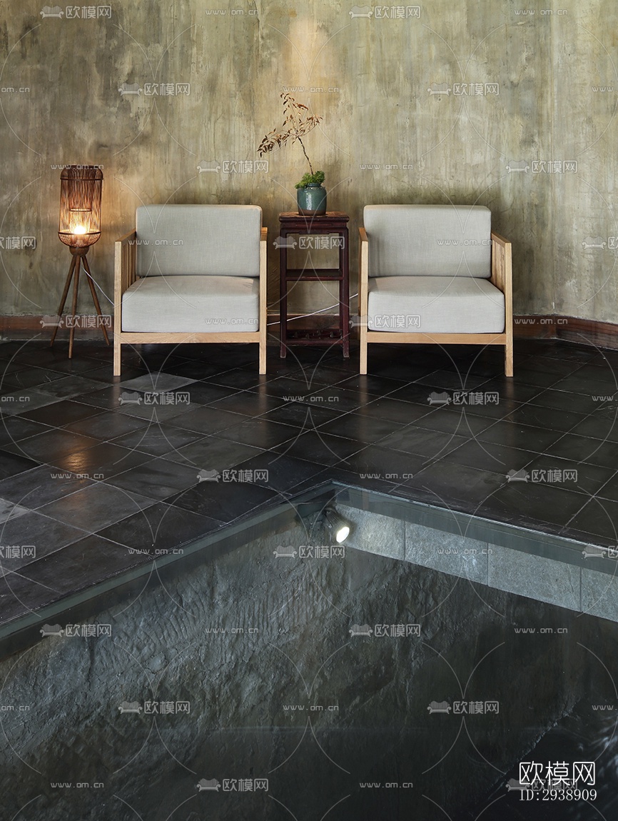 中式酒店民宿效果图下载（渲染图15）