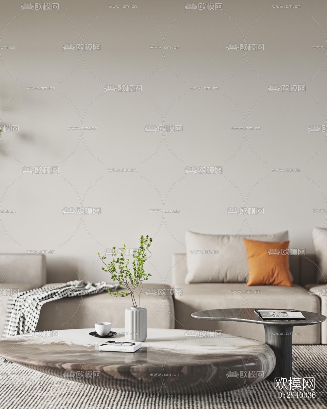 侘寂平层效果图下载（渲染图9）