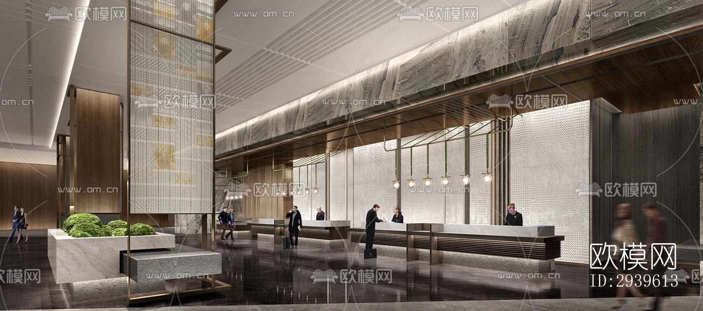 现代酒店民宿效果图下载（渲染图1）