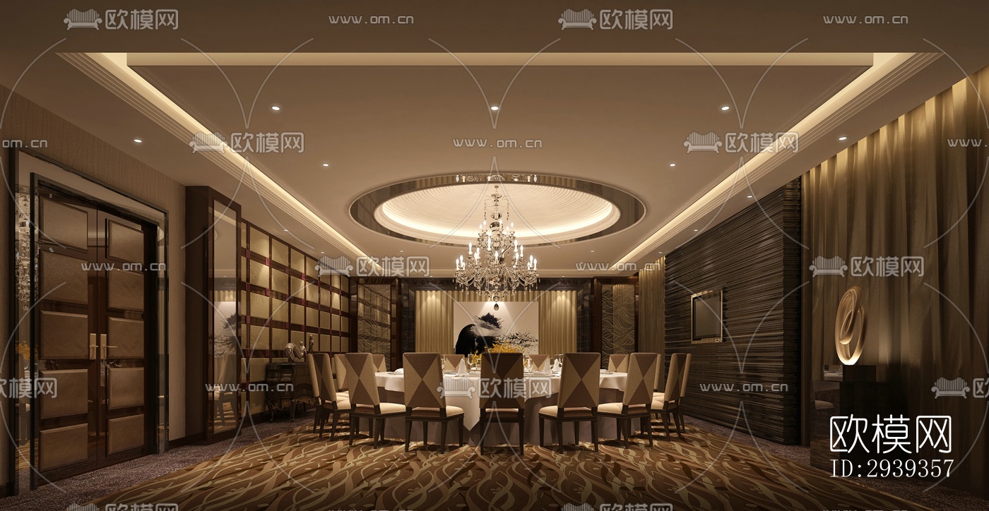 新中式酒店民宿效果图下载（渲染图3）