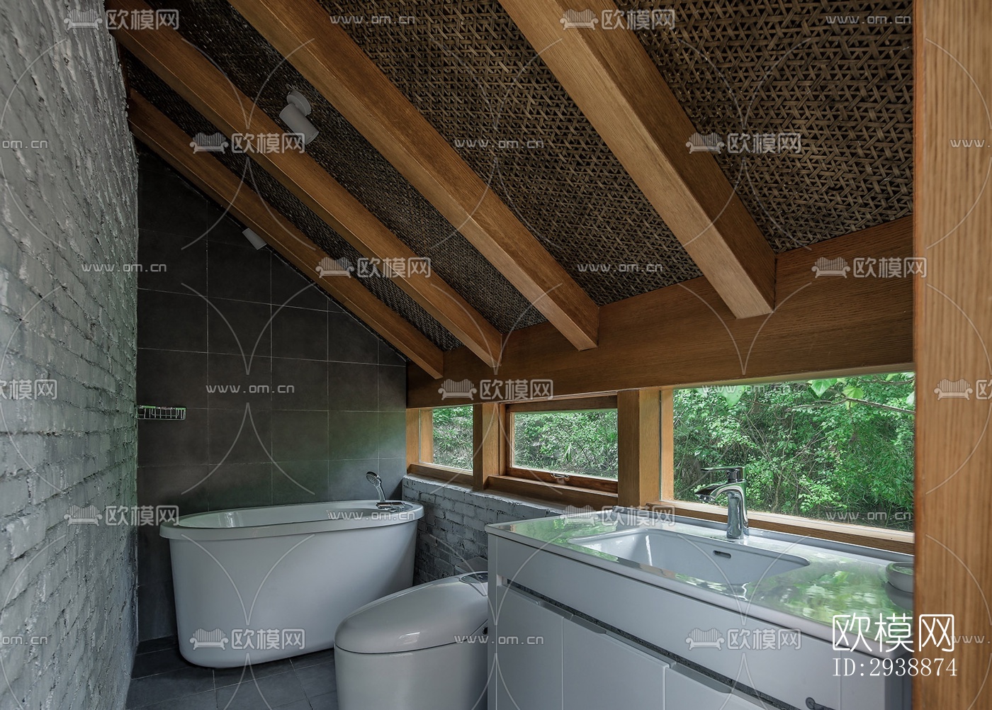 中式酒店民宿效果图下载（渲染图13）