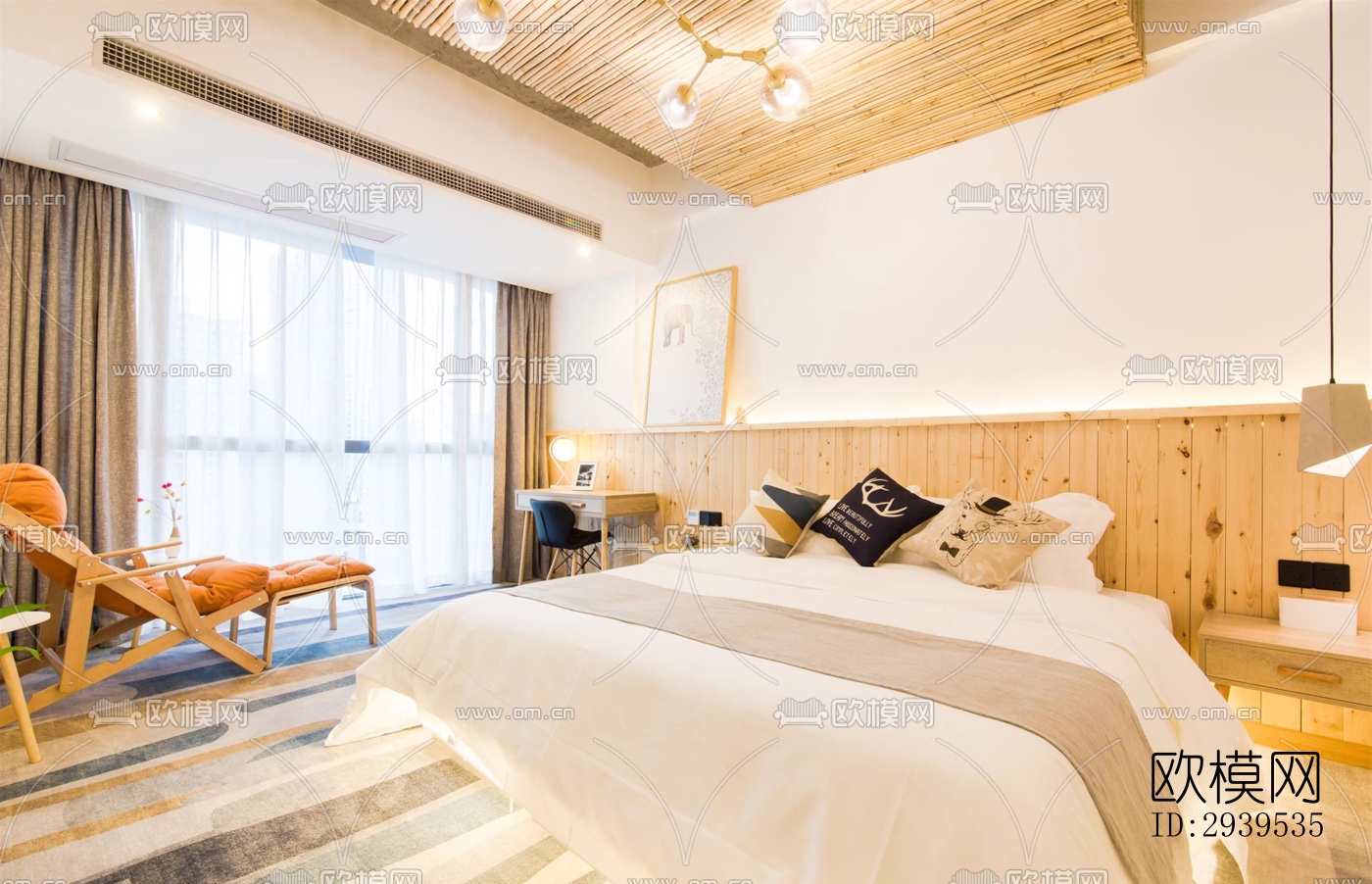 现代酒店民宿效果图下载（渲染图2）