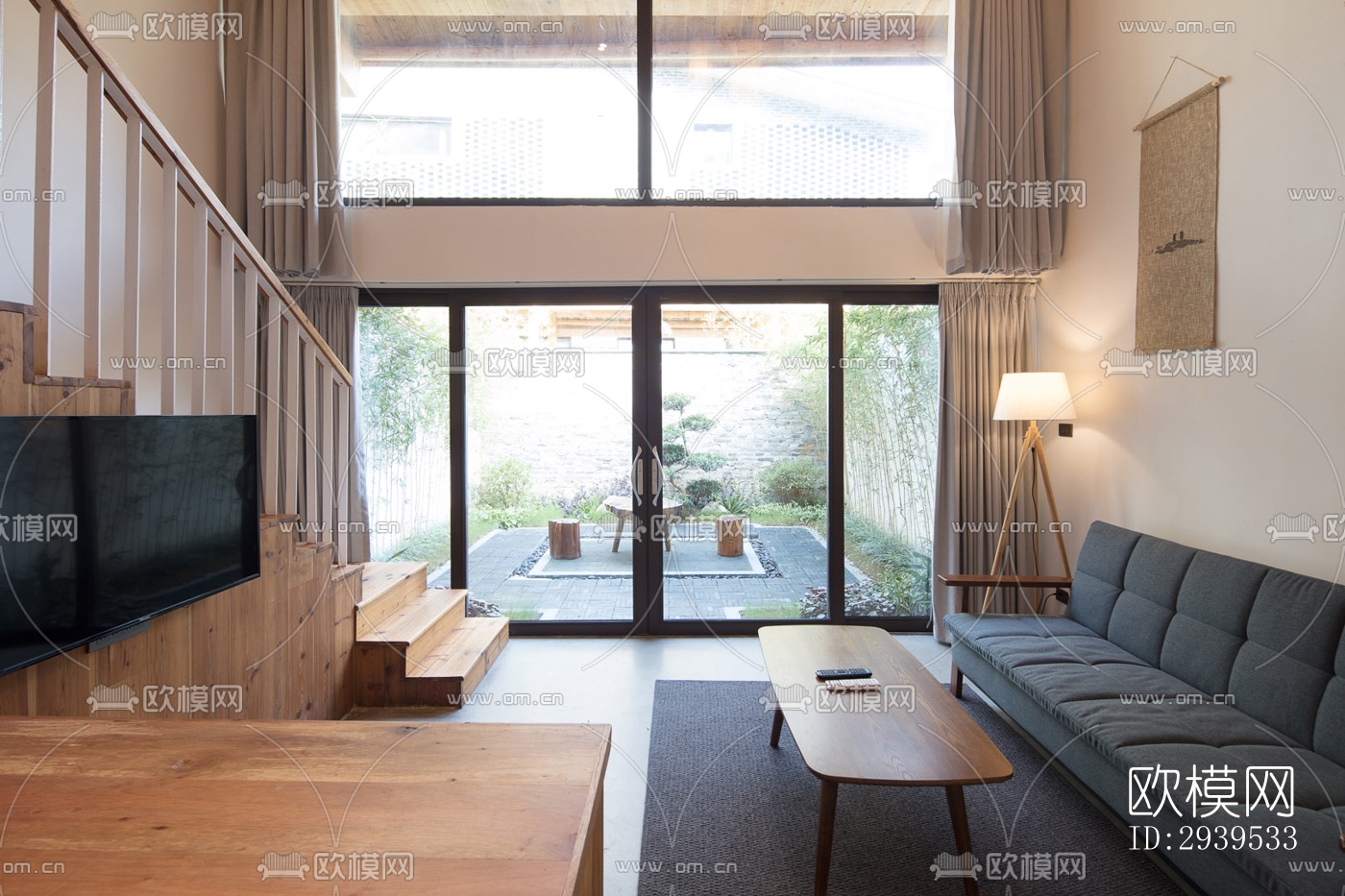 现代酒店民宿效果图下载（渲染图1）