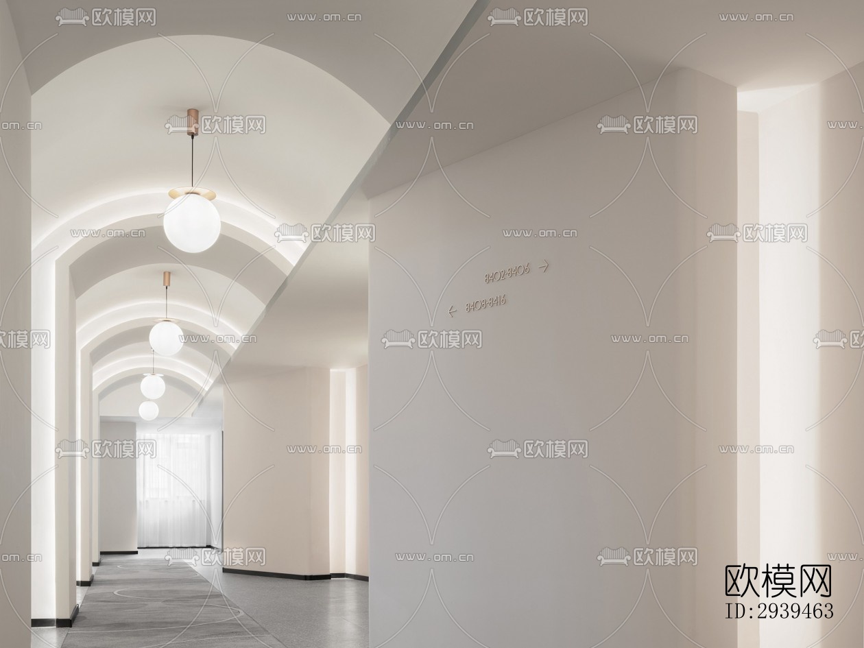 现代酒店民宿效果图下载（渲染图4）