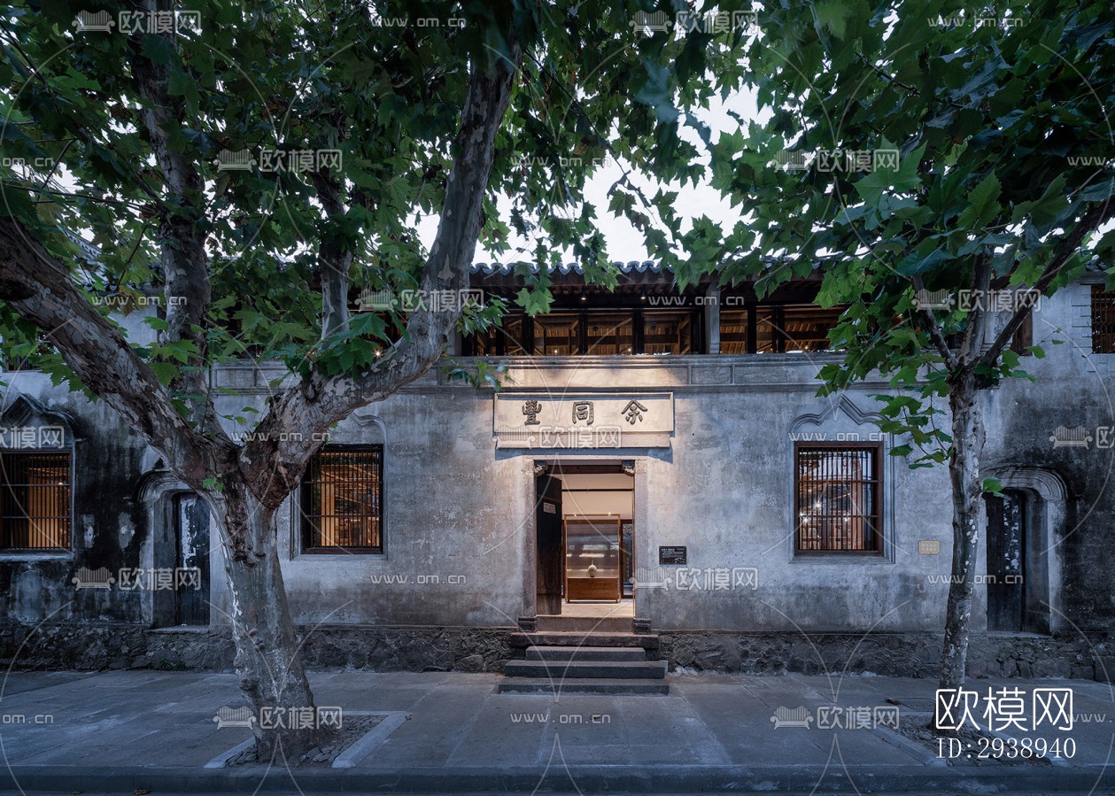 中式酒店民宿效果图下载（渲染图2）