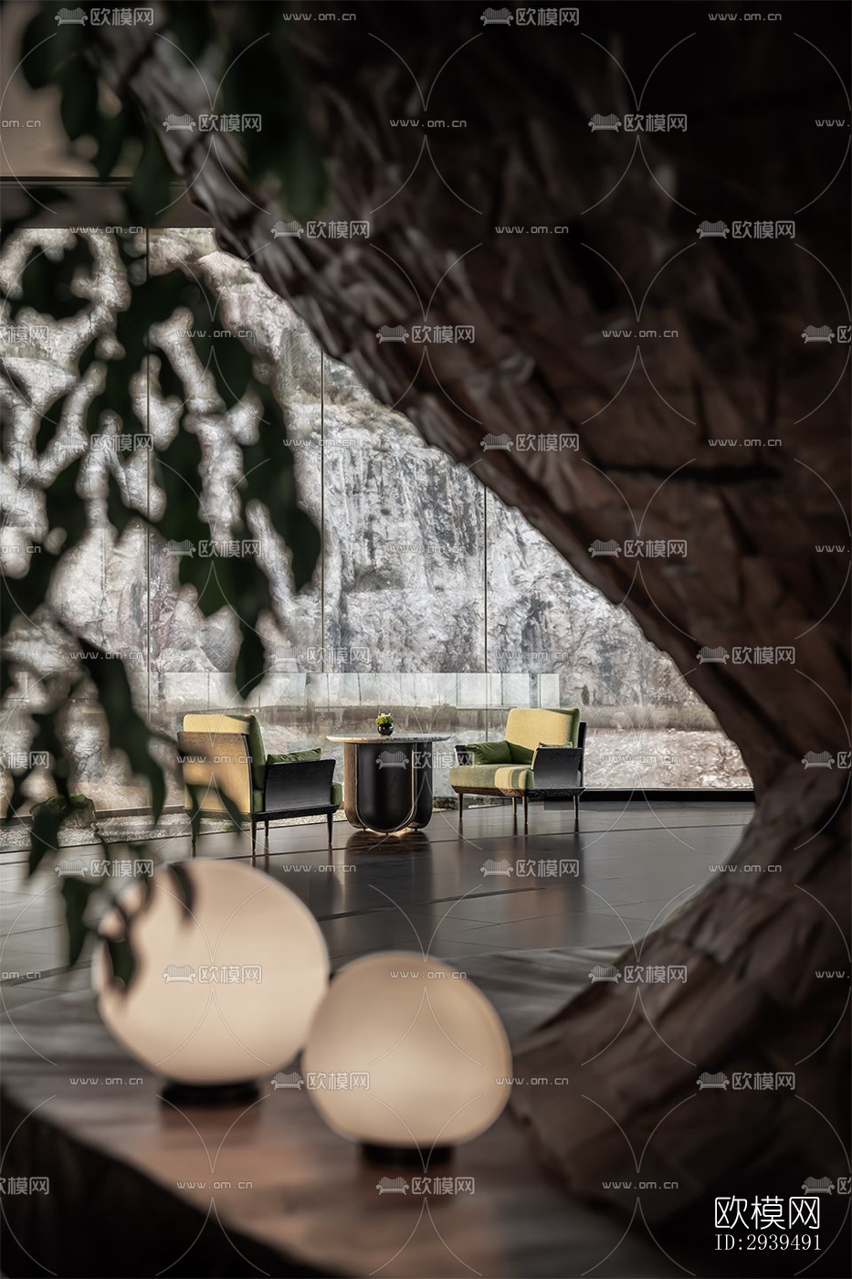 现代酒店民宿效果图下载（渲染图7）