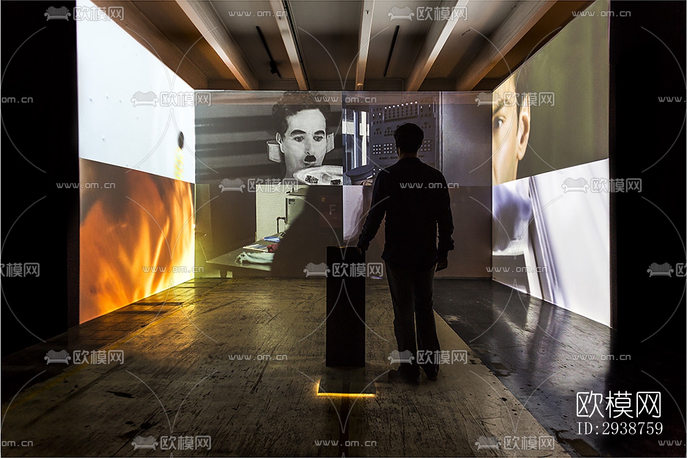 现代展览展厅效果图下载（渲染图3）