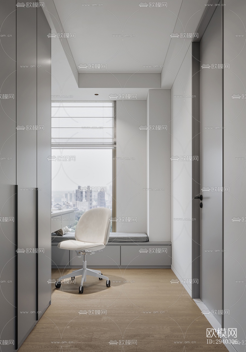 现代平层效果图下载（渲染图17）