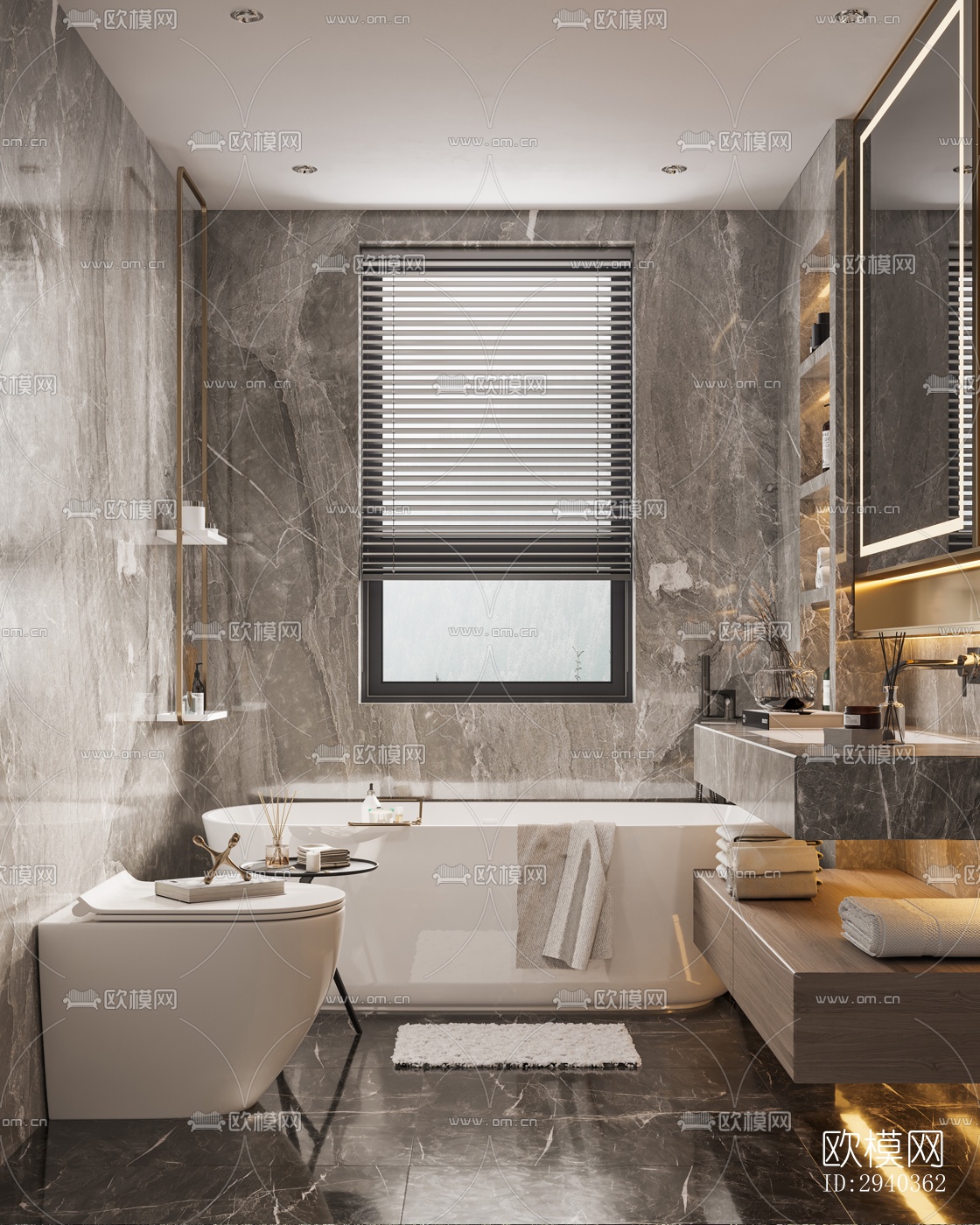 现代平层效果图下载（渲染图10）