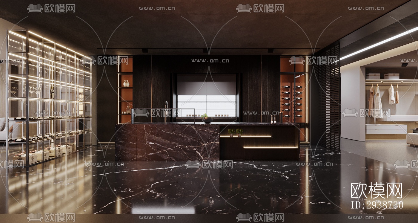 现代展览展厅效果图下载（渲染图12）