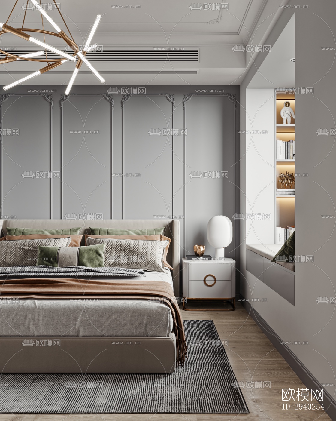 现代平层效果图下载（渲染图6）