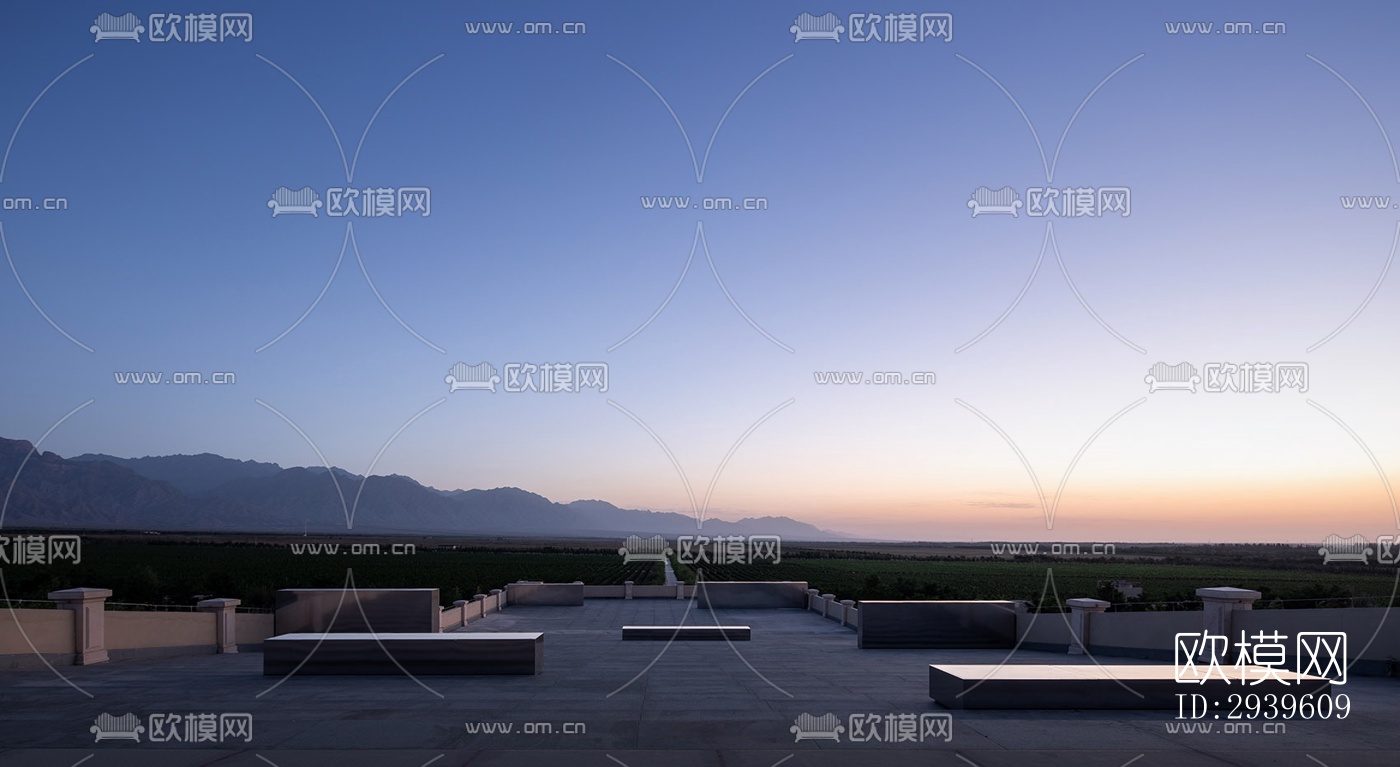 现代酒店民宿效果图下载（渲染图16）