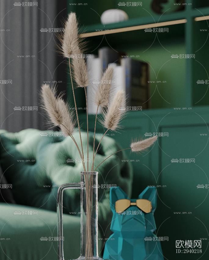 欧式平层效果图下载（渲染图6）