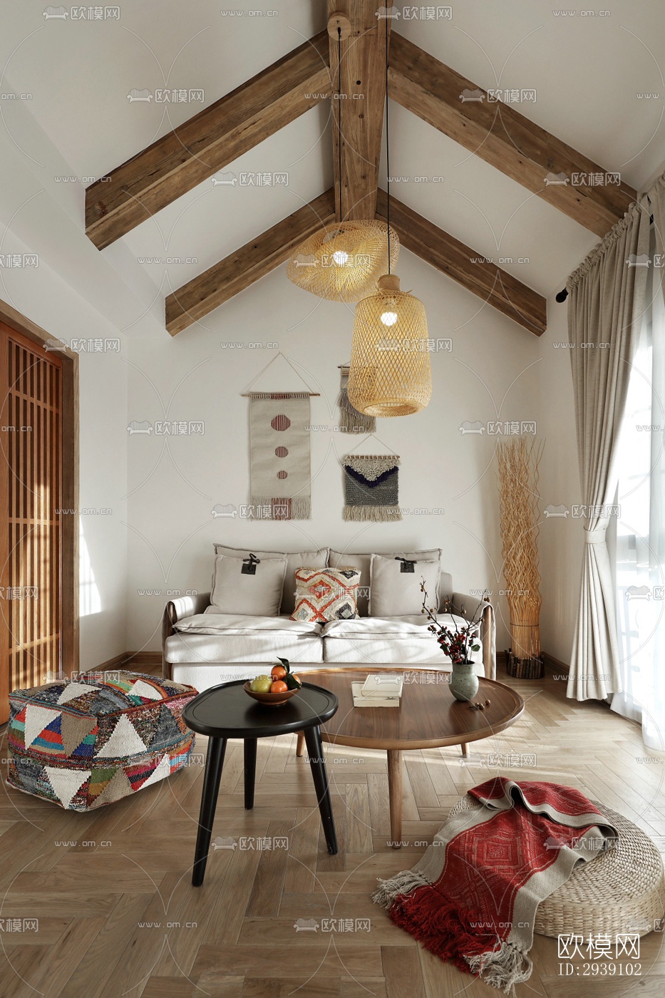 北欧酒店民宿效果图下载（渲染图12）