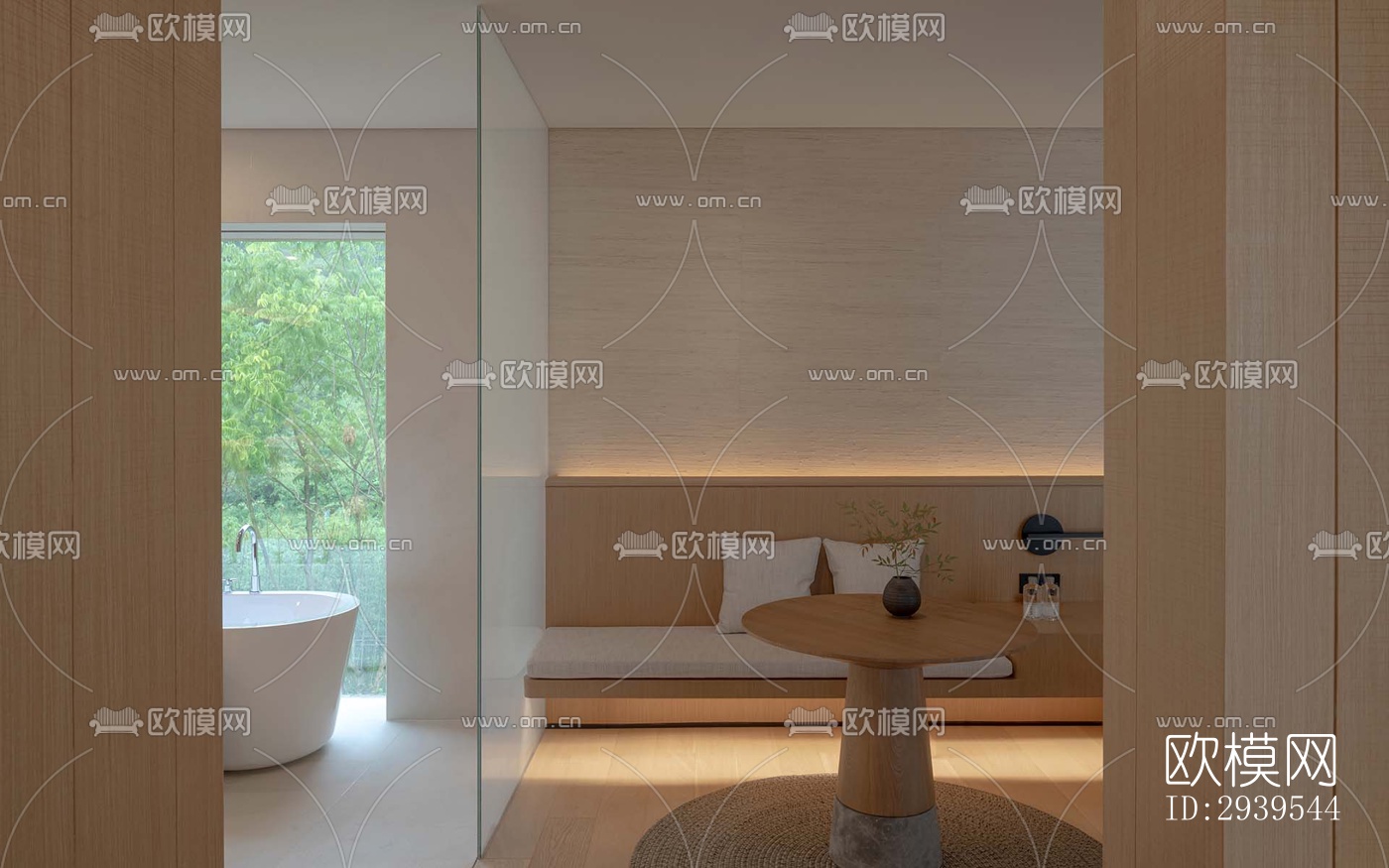 现代酒店民宿效果图下载（渲染图3）