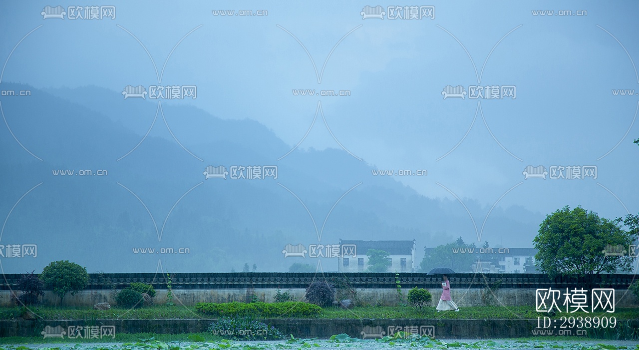 中式酒店民宿效果图下载（渲染图10）