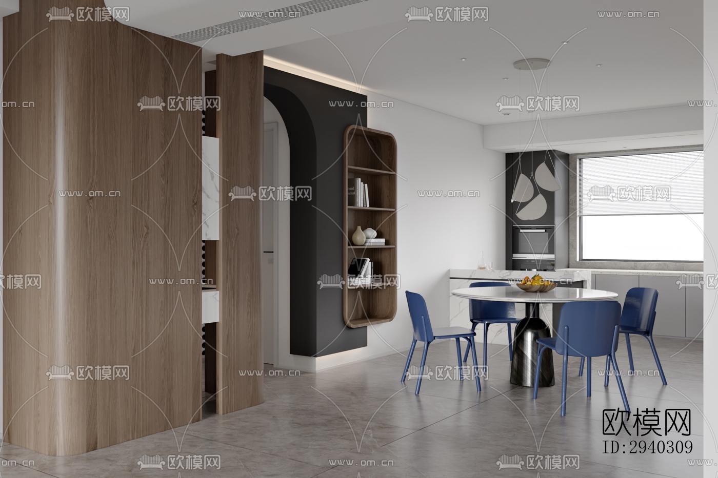 现代平层效果图下载（渲染图5）