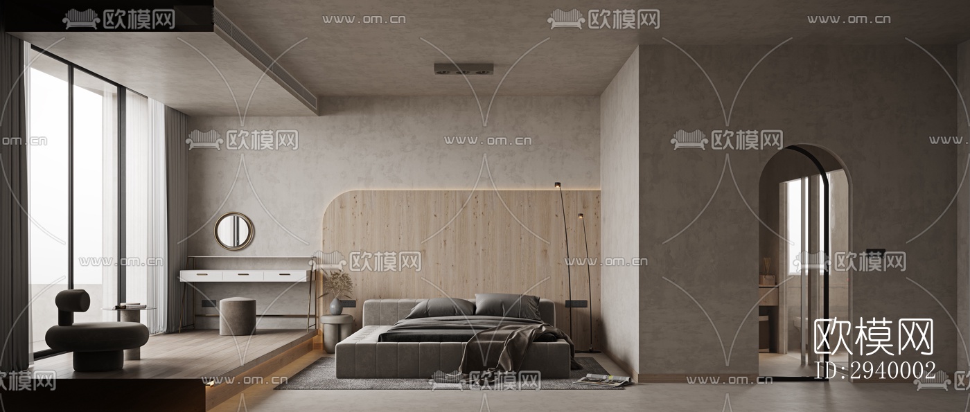 侘寂平层效果图下载（渲染图13）