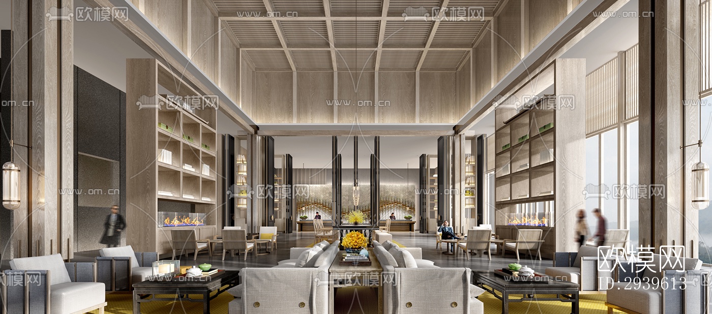 现代酒店民宿效果图下载（渲染图10）