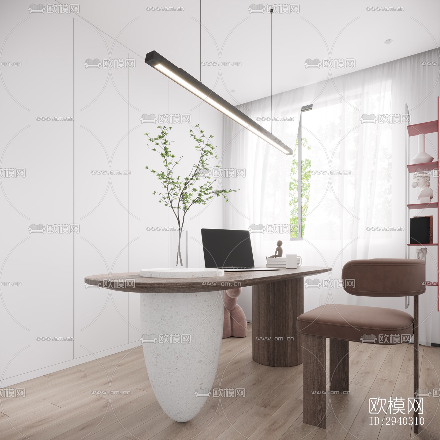 现代平层效果图下载（渲染图7）