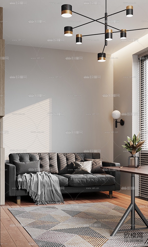 现代公寓效果图下载（渲染图19）