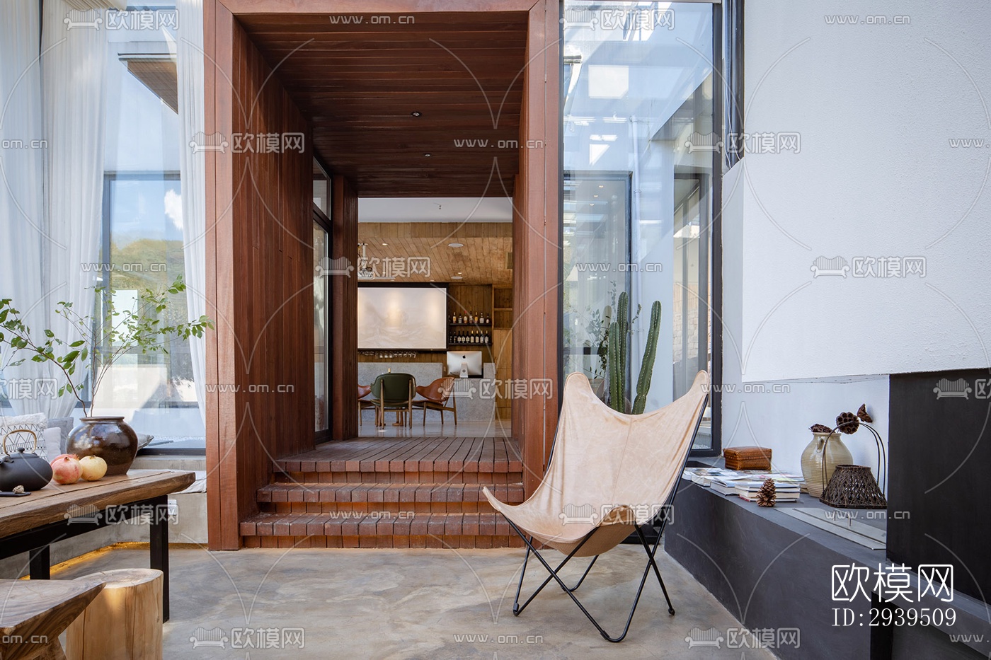 现代酒店民宿效果图下载（渲染图5）