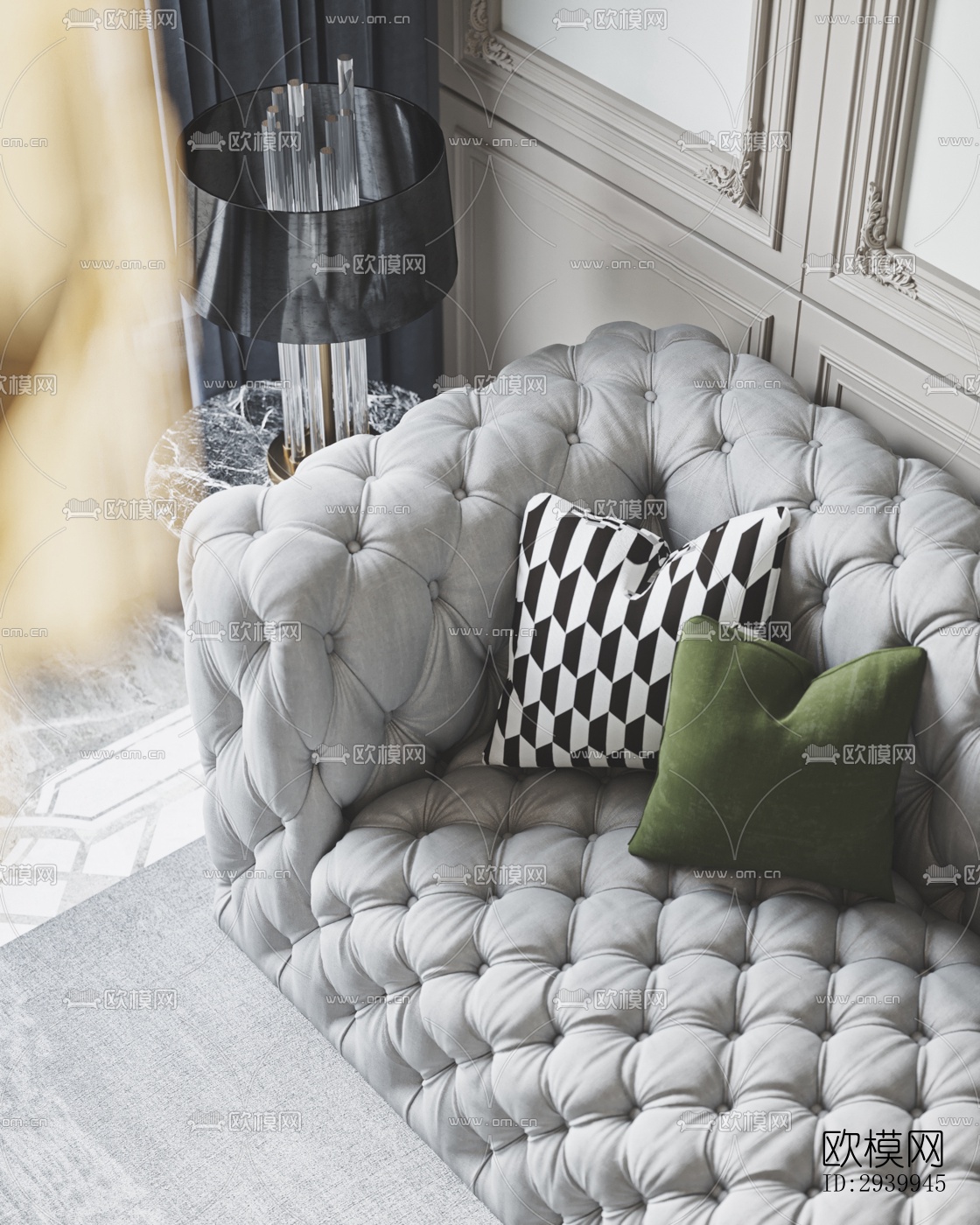 欧式复式效果图下载（渲染图8）