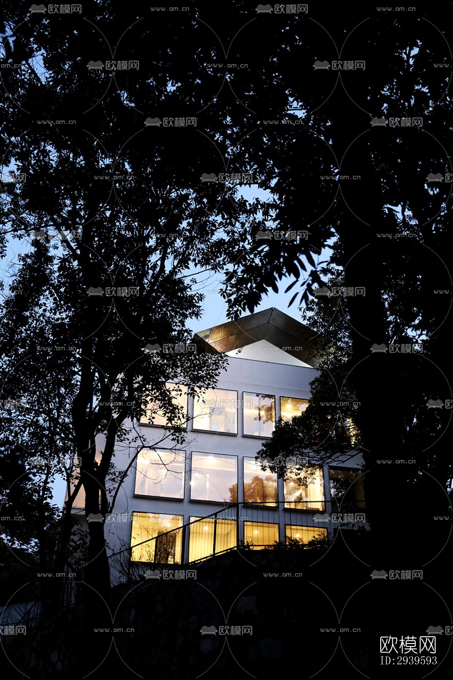 现代酒店民宿效果图下载（渲染图8）