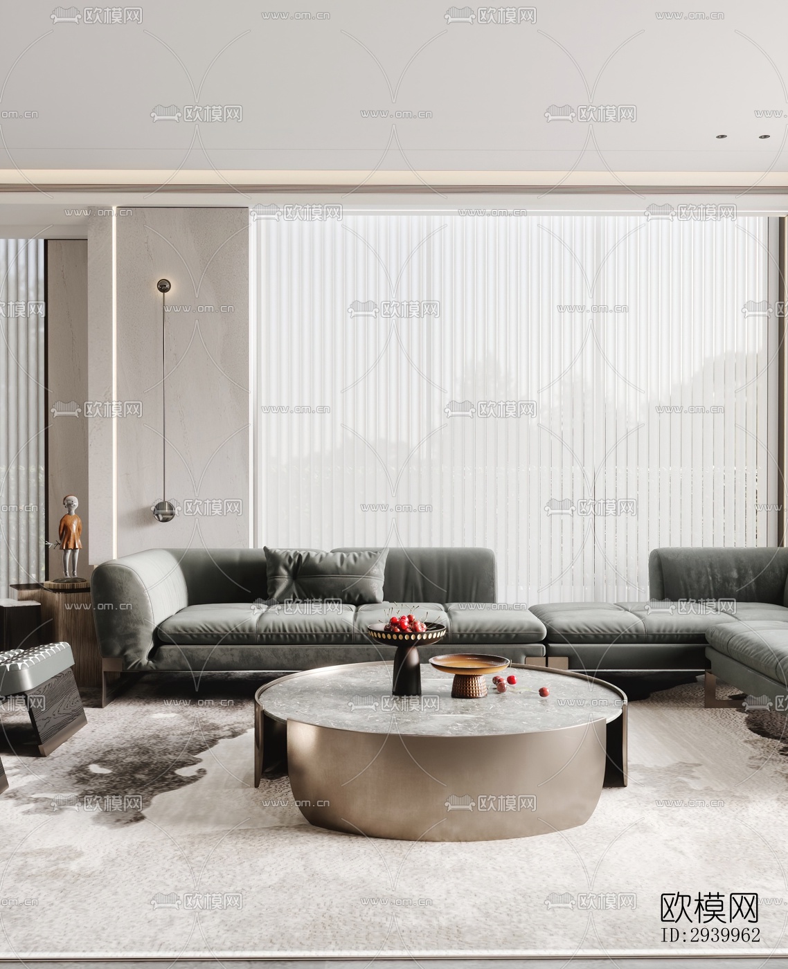 现代复式效果图下载（渲染图3）