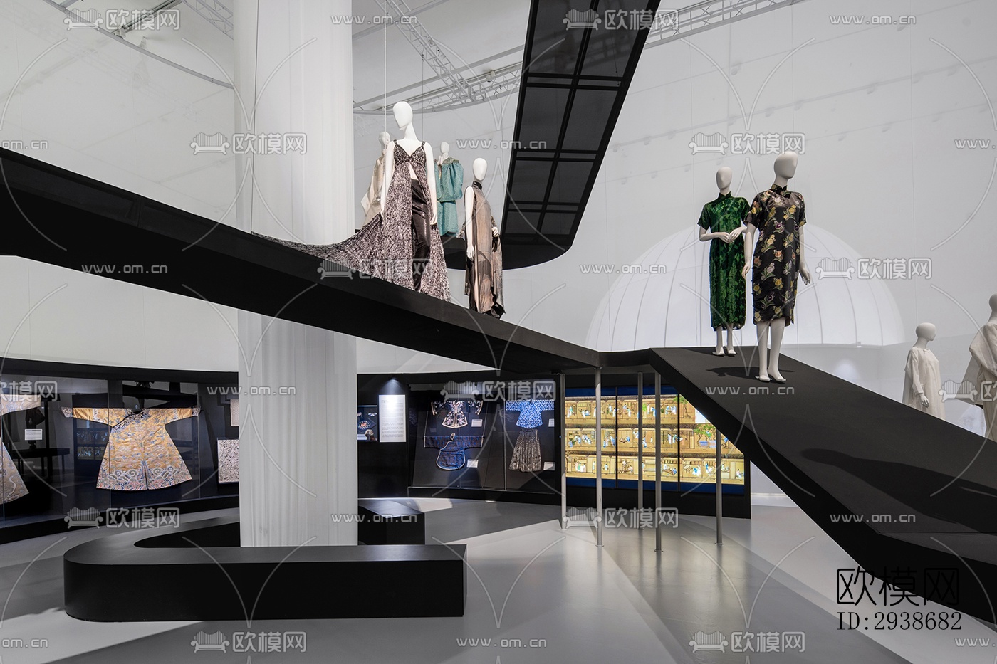 現(xiàn)代展覽展廳效果圖下載（渲染圖6）