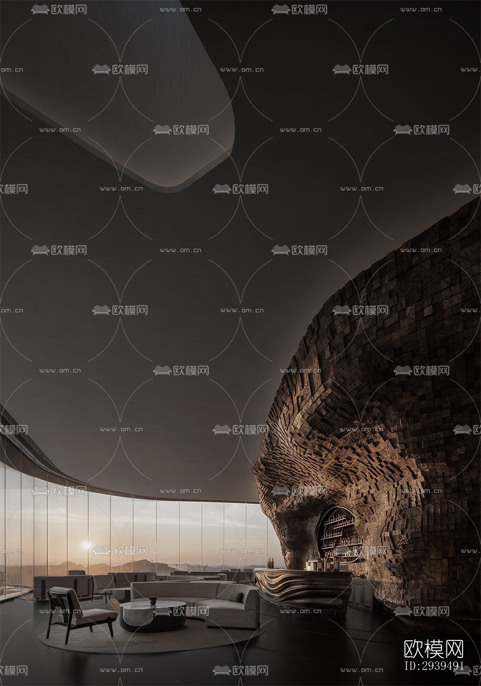 现代酒店民宿效果图下载（渲染图6）