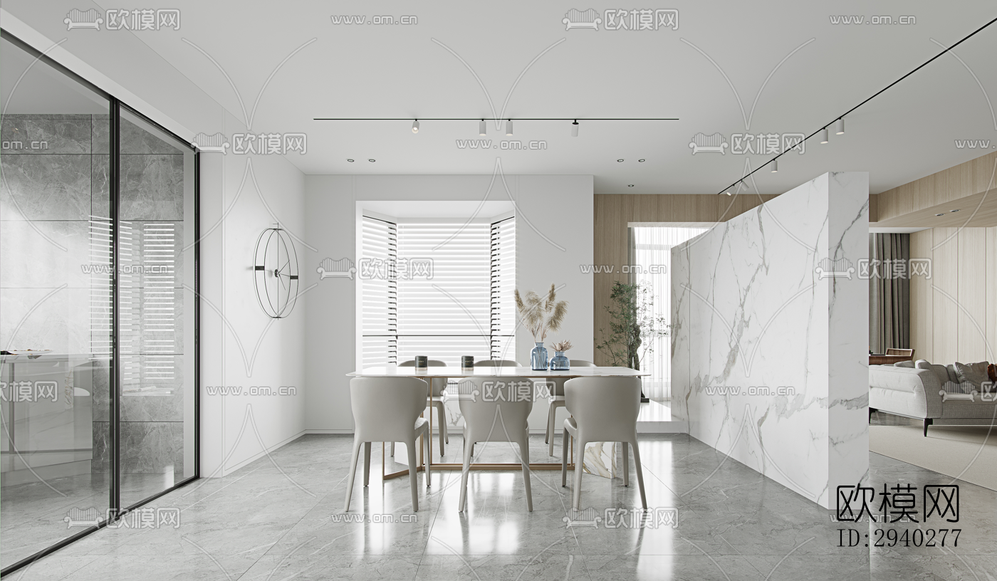 现代平层效果图下载（渲染图16）