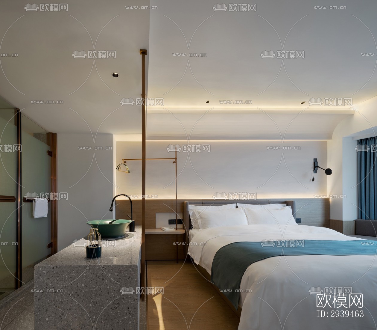 现代酒店民宿效果图下载（渲染图10）