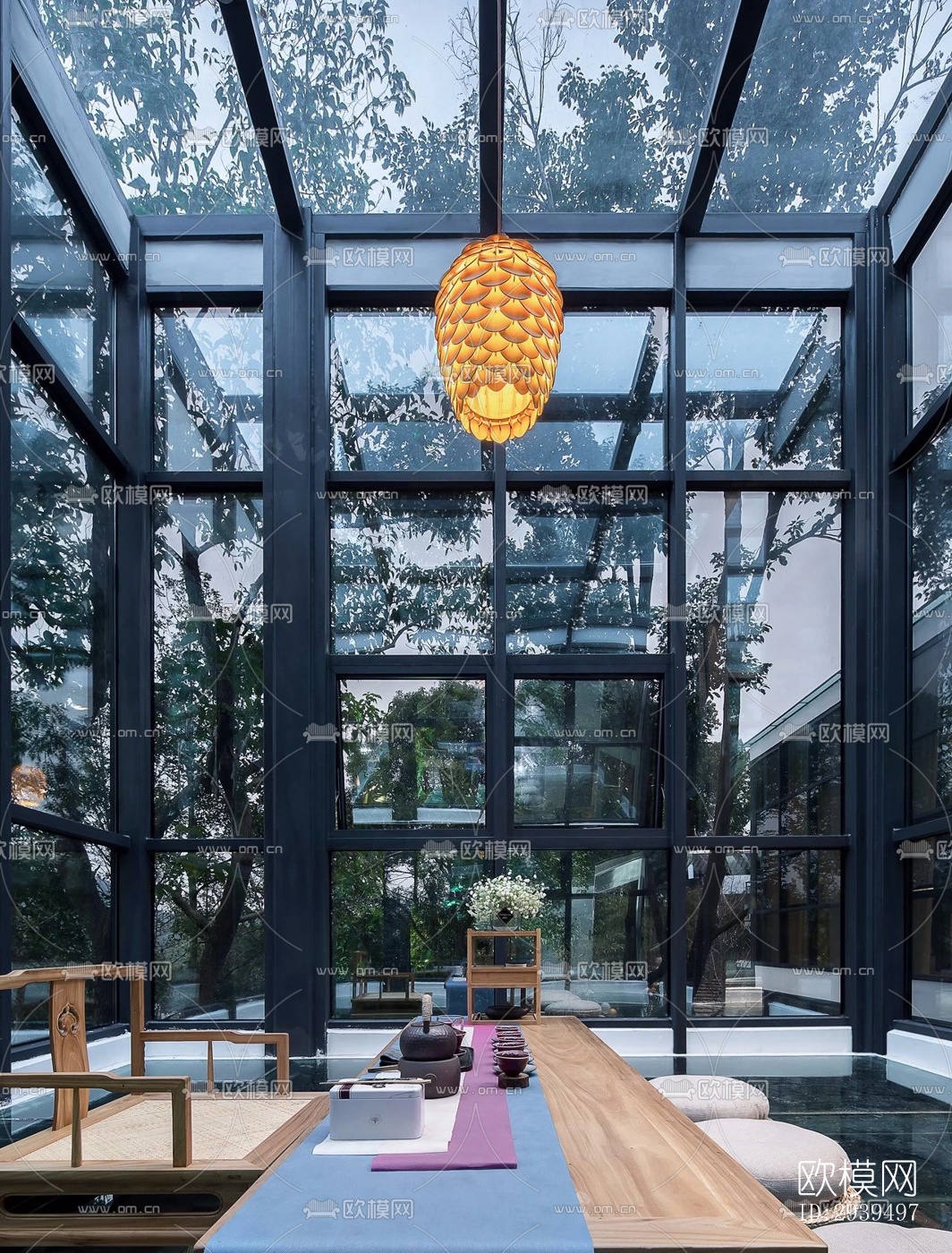 现代酒店民宿效果图下载（渲染图5）